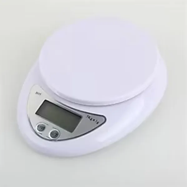 Çerçici Hazneli LCD Ekran Hassas Ölçüm Sensörlü 5 kg Kapasite Dijital Mutfak Terazisi Tartısı