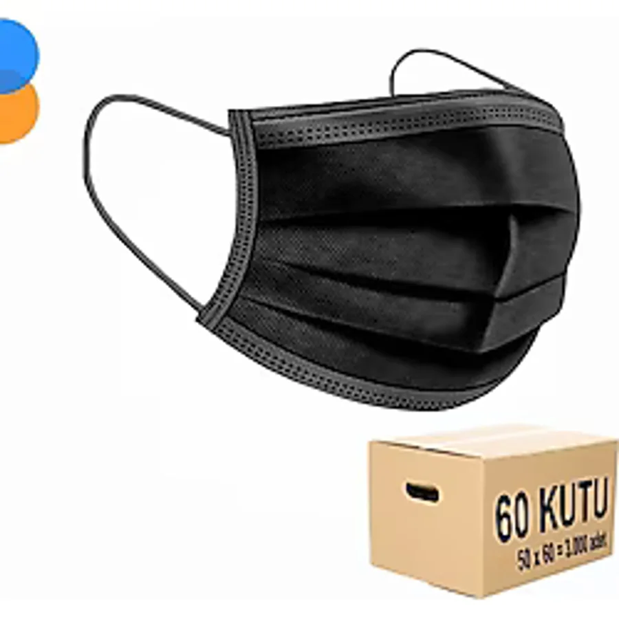 Cerrahi Maske 3 Katlı Meltblown Filtreli 50'li Kutu x 60 Kutu - 1 Koli - Beyaz