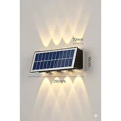 cesaa elektirik Cata Güneş Enerjili Led Aplik CT-8010 - Solar Enerjili Bahçe Aydınlatma günışığı