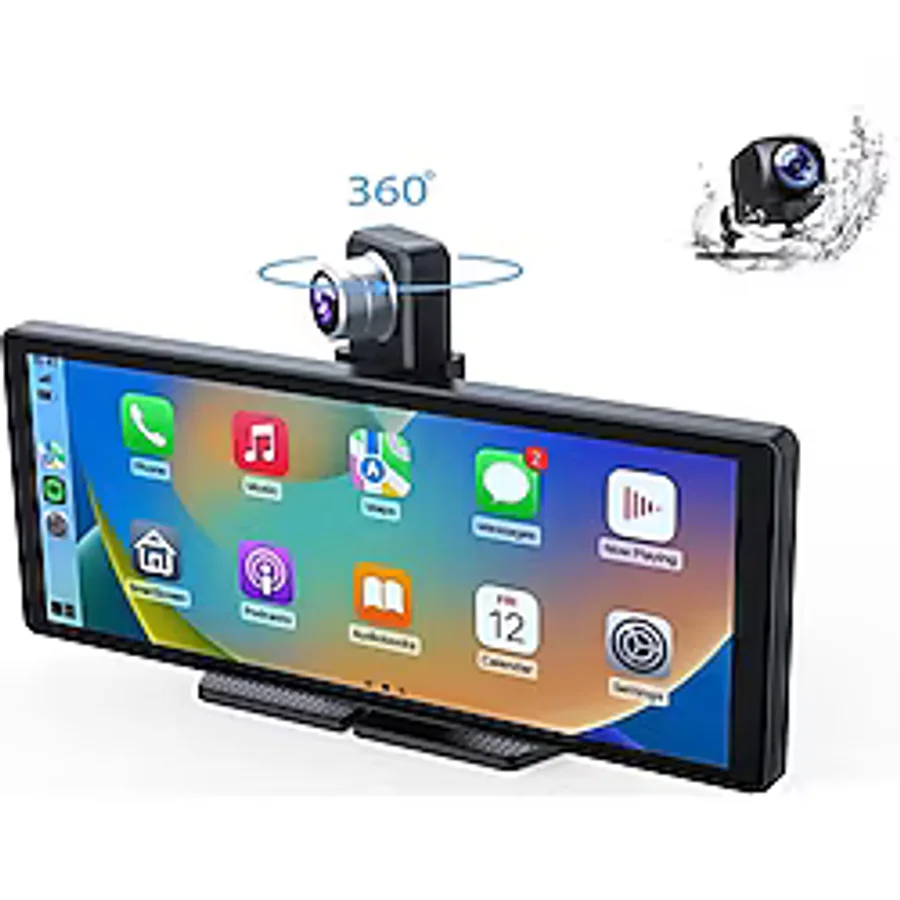 Çeşithane 10.26" 4K Carplay & Android Auto Araç Dvr - 2160P Ultra Hd, 360° Döner Kamera, 5G Wifi, Gps Navigasyon