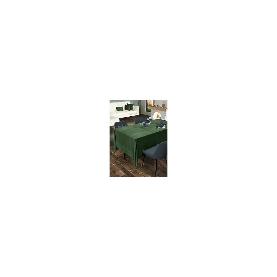 çeyizköşesi Okey Oyun Masa Örtüsü Kadife 140x140 Yeşil