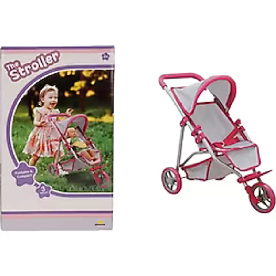 Ceylan Adam 9614 3 Tekerlekli Pembe Gri Puset -Sunman