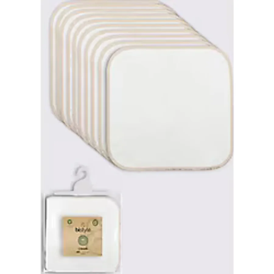 Ceylan Adam Bistyle Organik 28X28 10'Lu Penye Mendil 90101 Ekru