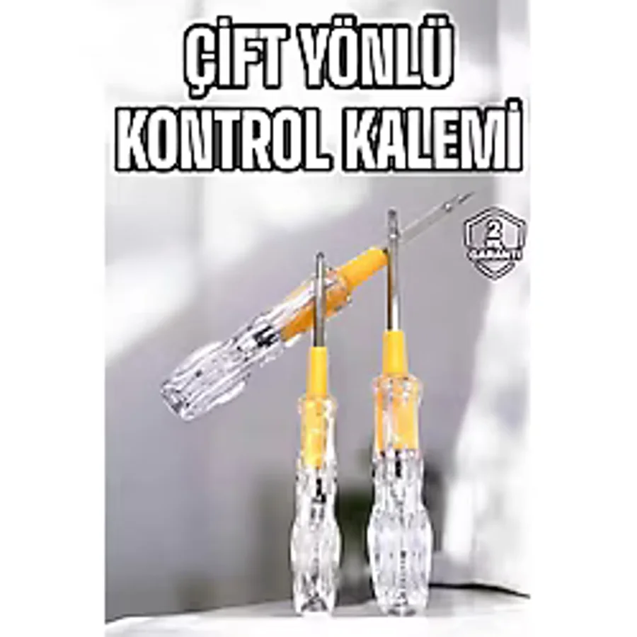 CEYLAN ADAM Çift Taraflı Elektrik Kontrol Kalemi Şeffaf Tornavida