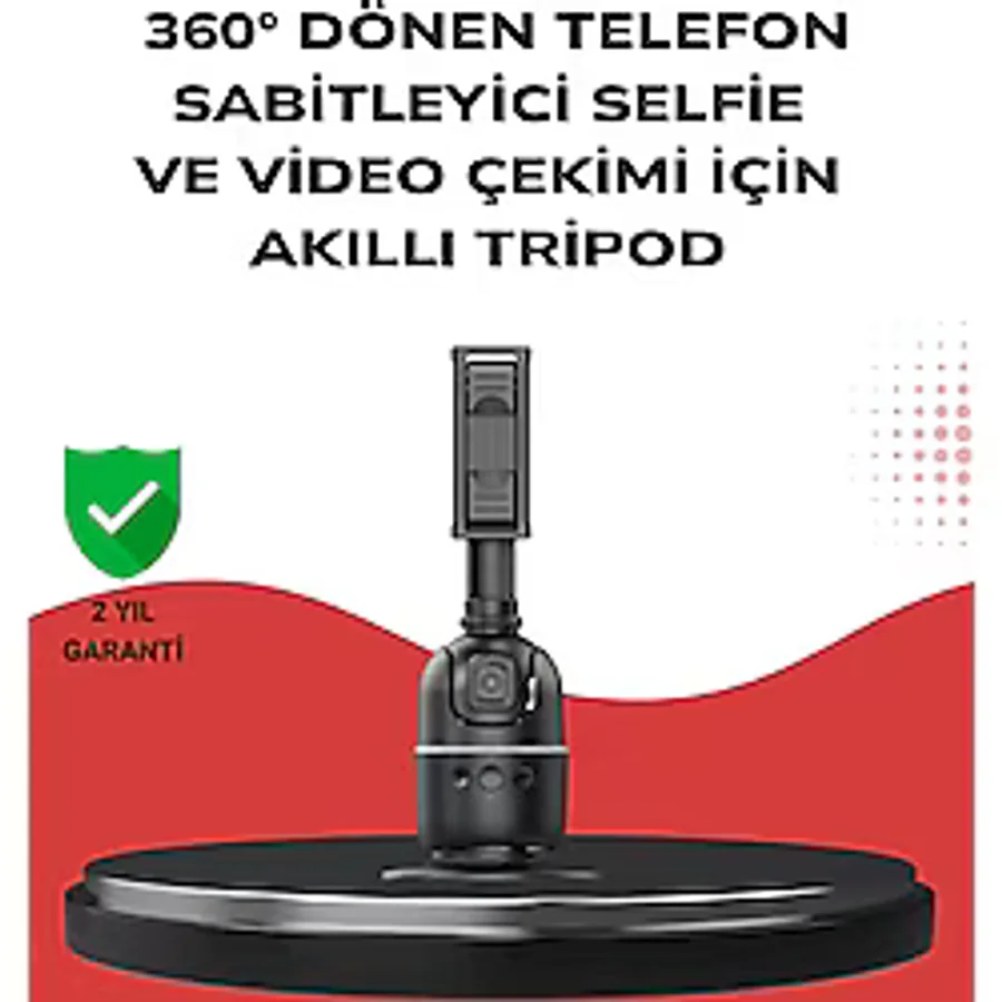 CEYLAN ADAM Telefon ve Kamera Uyumlu 360° Otomatik Takipli Akıllı Masa Tripodu