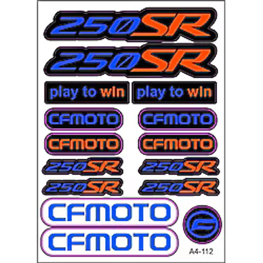Cf Moto 250sr Sticker Seti Turuncu