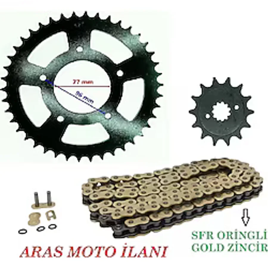 Cf Moto Nk 250 ,250 Sr Oringli Zincir Dişli Seti Sfr Gold Zincir - Arasmoto
