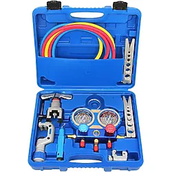 Ch -CT-8A 2Lİ MANİFOLD GAZ SAATİ HAVŞA TAKIMLI (R22-R134-R404-R410) HORTUMLU (KUTULU)