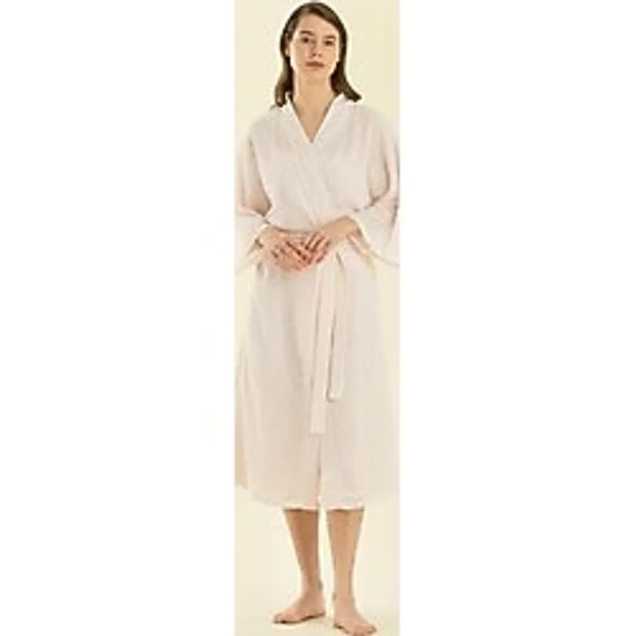 Chakra Elegant Sabahlık, Beyaz/Pembe