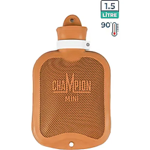 Champion Champion Champion Kauçuk Termofor Mini Sıcak Su Torbası, Kokusuz Sıcak Su Torbası 1,5 L