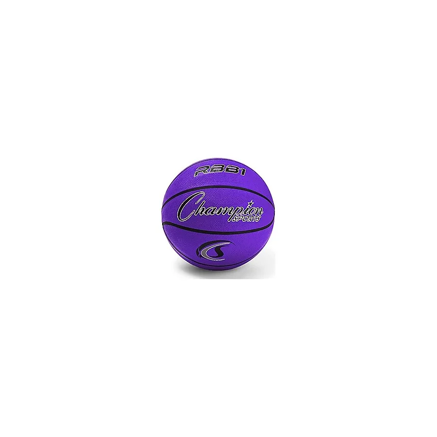 Champion Sports Kauçuk Resmi Basketbol, Ağır Hizmet Tipi - Pro-Stil Basketbol Topları, Çeşitli Boyutlar - Premium Basketbol Ekipmanları, İç Mekan Dış Mekan - Beden Eğitimi Malzemeleri (Beden 7, Mor)