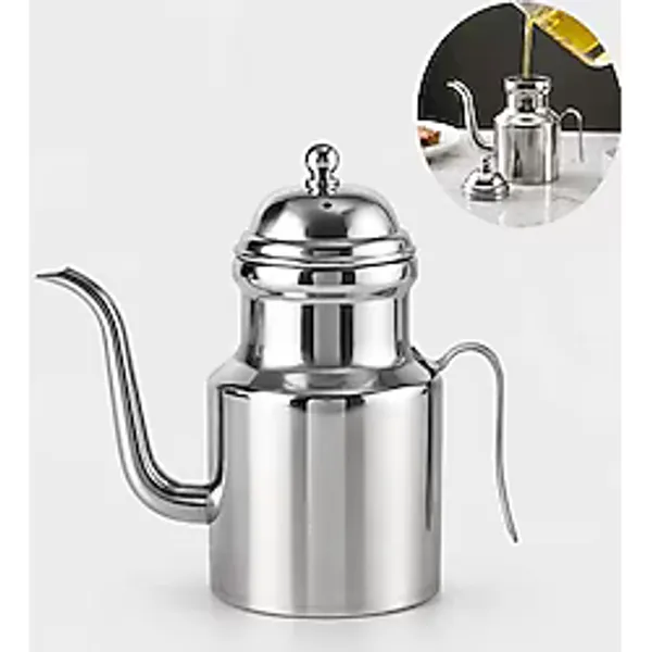 Chavin Komple 304 Çelik Silver 310 ml Yağdanlık Sosluk ve Sirkelik CIN596BY - Gri