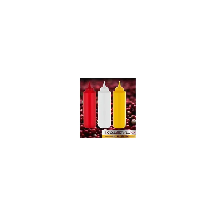 Chef Hazırlık Şişesi (3 Adet) Kapaklı Salata Sosu Zeytinyağı Ketçap Mayonez Sıkma Sosluk 950 ml