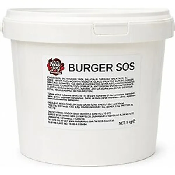 chef's new joy professional Burger Sos 9 kg Sıvı Sos