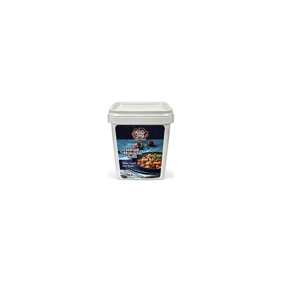 chef's new joy professional Sebzeli Makarna Sosu 1000 gr Vegetable Pasta Sauce - Helal Belgeli, Yerli Üretim - 1 kg