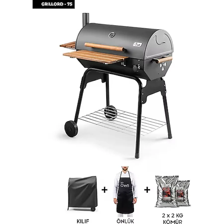 Cheffi Grillord-75 Kömürlü Mangal Barbekü
