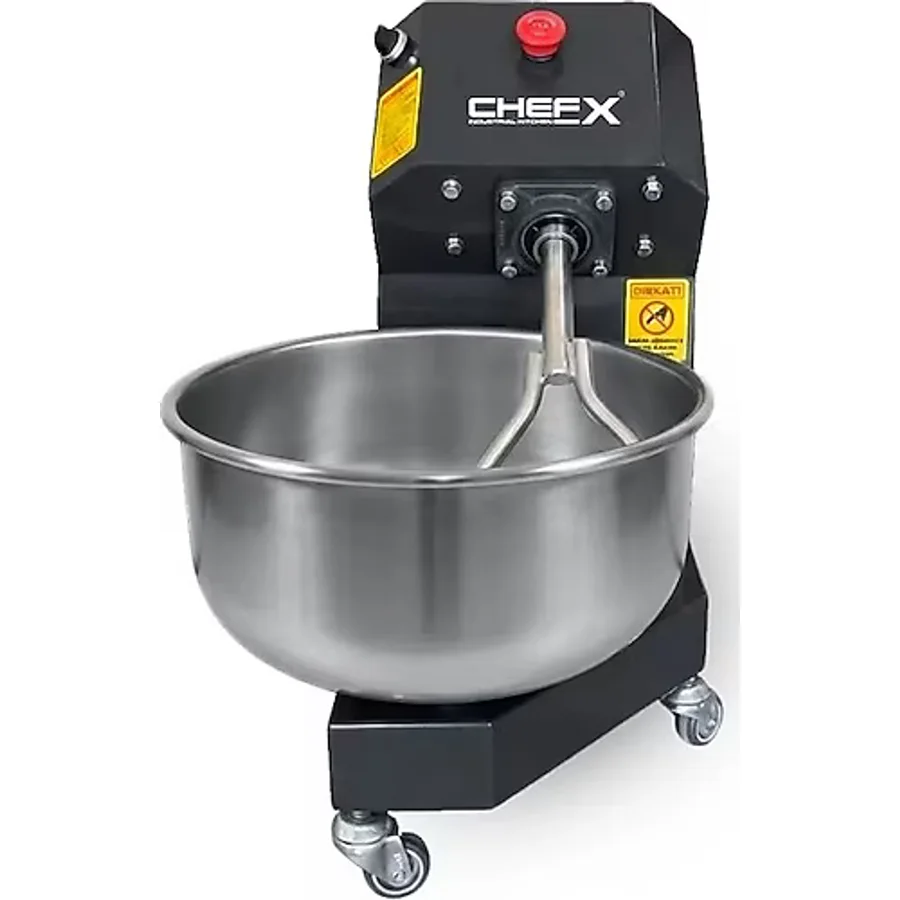 Chefx Hamur Yoğurma Makinesi 10 kg Un ile 15 kg Hamur 0,25 kW Güçlü Motor ve Paslanmaz Çelik Yapı - Antrasit