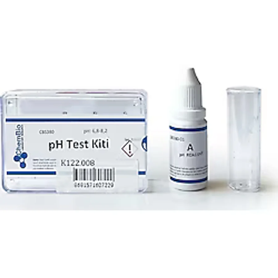 ChemBio PH Test Kiti 6.8-8.2 Kolorimetrik 100 Test Su Havuz Akvaryum PH Ölçer