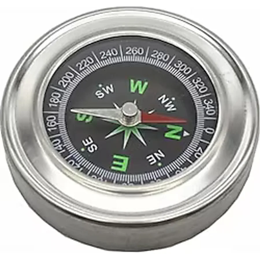 chermik Metal Gövdeli Profesyonel Taşınabilir El Pusulası, 60mm, CHRMK12870, Metal Gri
