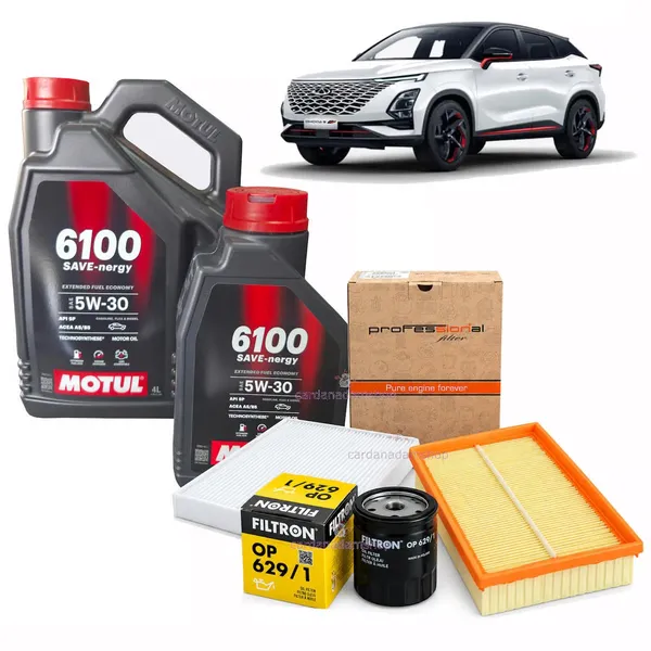CHERY OMODA 5 PERİYODİK YAĞ BAKIM SETİ 5 litre MOTUL 6100 + HAVA + POLEN + YAĞ FİLTRESİ