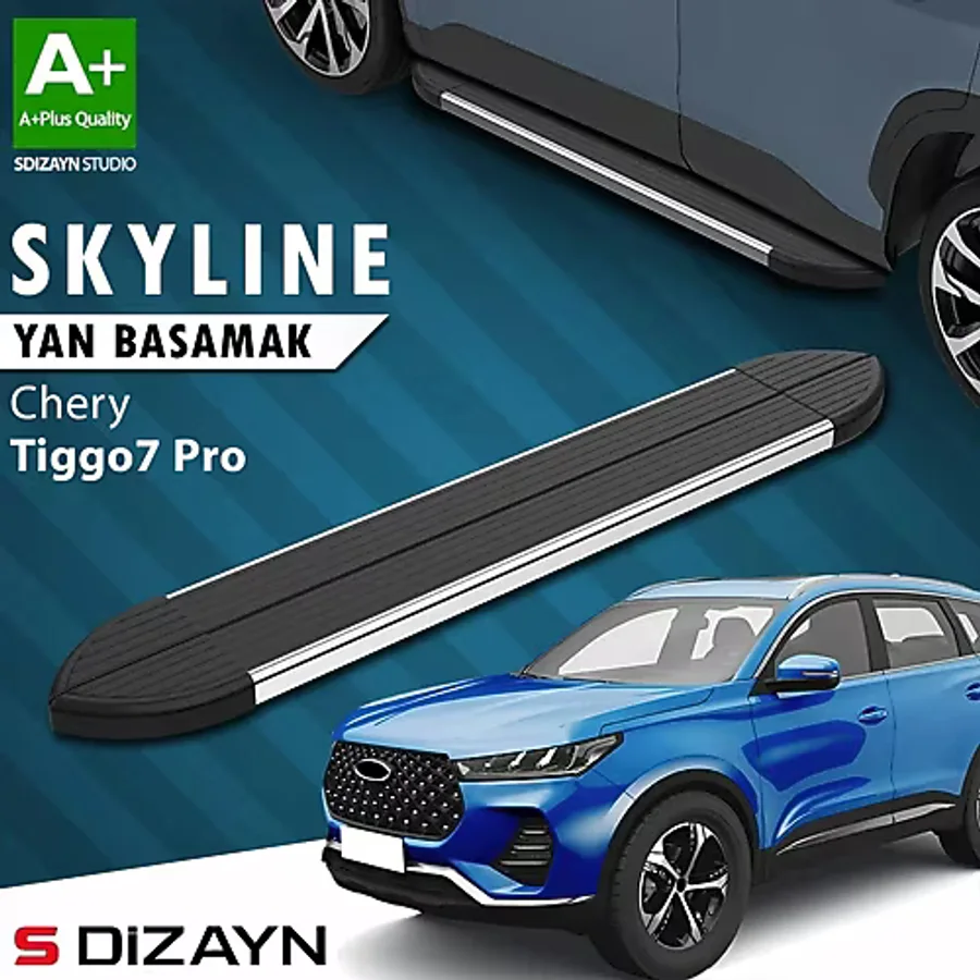 Chery Tiggo7 Pro Skyline Krom Yan Basamak 183 Cm 2022 Üzeri A+ Kalite