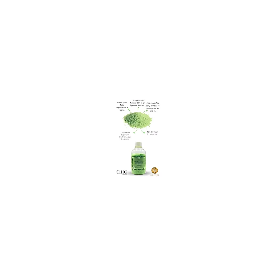 Chic Nail Manikür & Pedikür Ve Banyo Tuzu Green Garden 200 gram / Epsom Tuzu / Ingiliz Tuzu