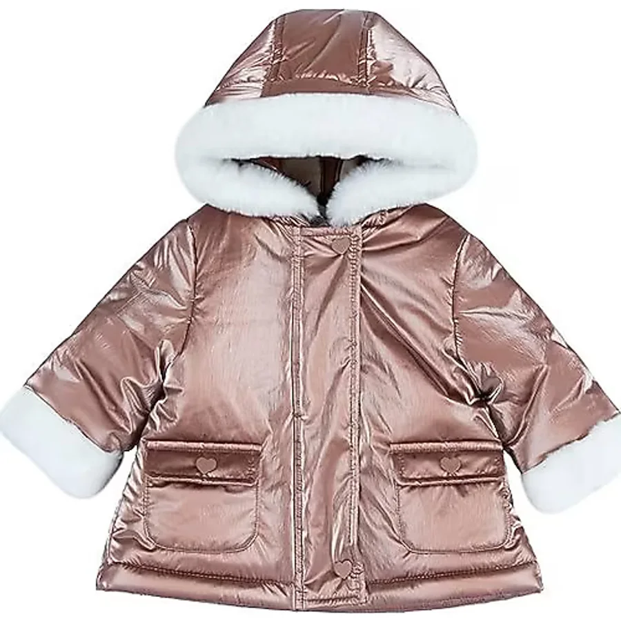 Chicco 09087777000000 Kapüşonlu Kız Bebek Mont