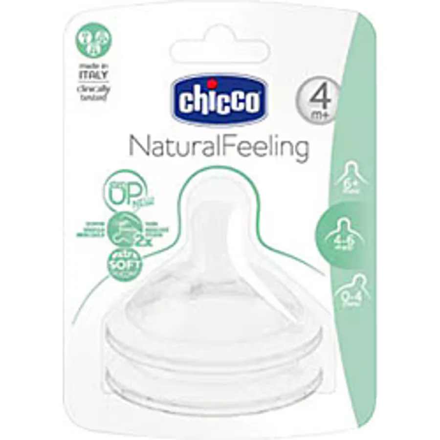 Chicco Natural Feeling Akış Ayarlı 4 Ay+ 2'li Biberon Emziği