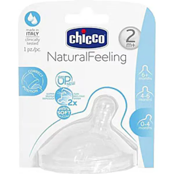Chicco Natural Feeling Orta Akış 2 Ay+ Biberon Emziği