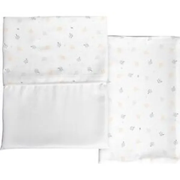 Chicco U & D Baby Hug Foliage Pamuklu 2'li Bebek Çarşaf Seti - Beyaz