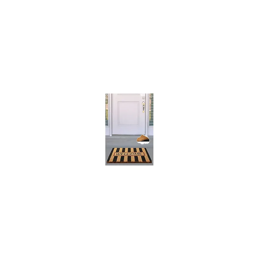 Chilai Home Coco Retta Black Doğal Koko Paspas,kıl Kapı Önü Paspası - 40 x 60 cm - Renkli