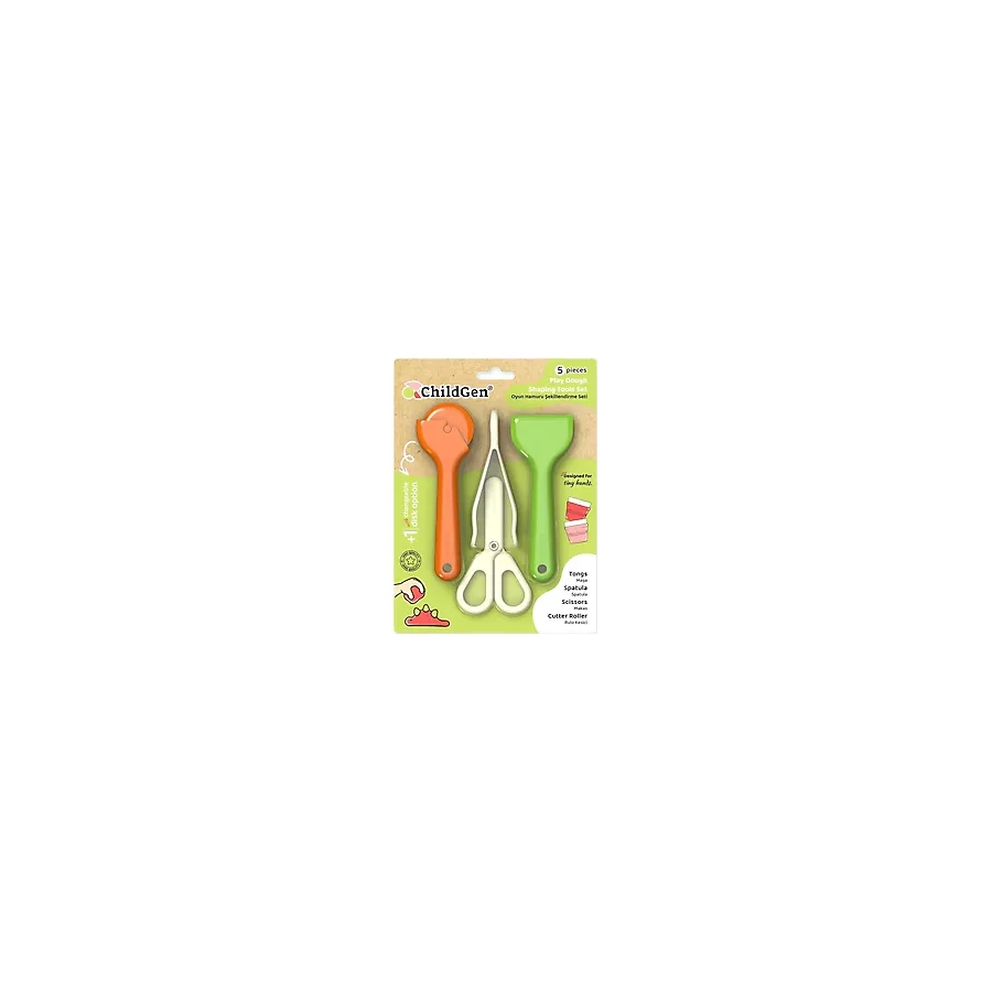 ChildGen Oyun Hamuru Premium Modelleme Seti (ROLLER, MAKAS, SPATULA, CIMBIZ)