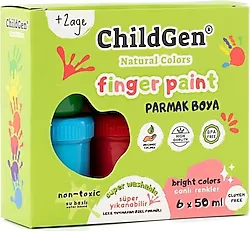ChildGen Süper Yıkanabilir 50 ml 6'lı Parmak Boya Seti