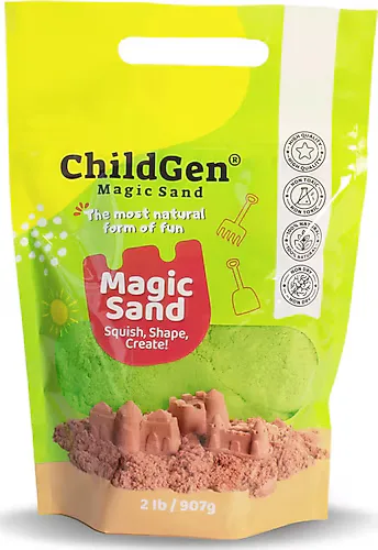 ChildGen Yeşil Doğal Kinetik Kum Refill Paket 907 gr