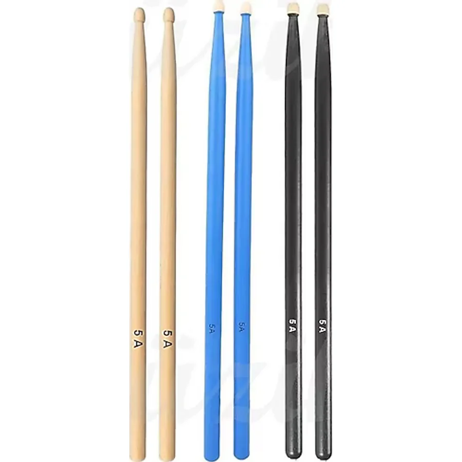 Chroma Baget - Davul - 3 Çift Bateri Bageti Drumsticks 5a Pürüzsüz Yüzey