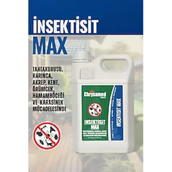 Chrysamed Max 5 lt Tahta Kurusu ve Kene İçin Etkili Böcek Haşere İlacı Sıvı Sprey