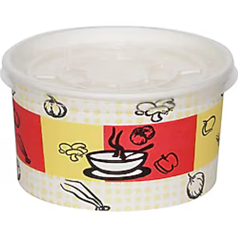 Chs Kapaklı Karton Çorba Kasesi 14 Oz - 25 Adet