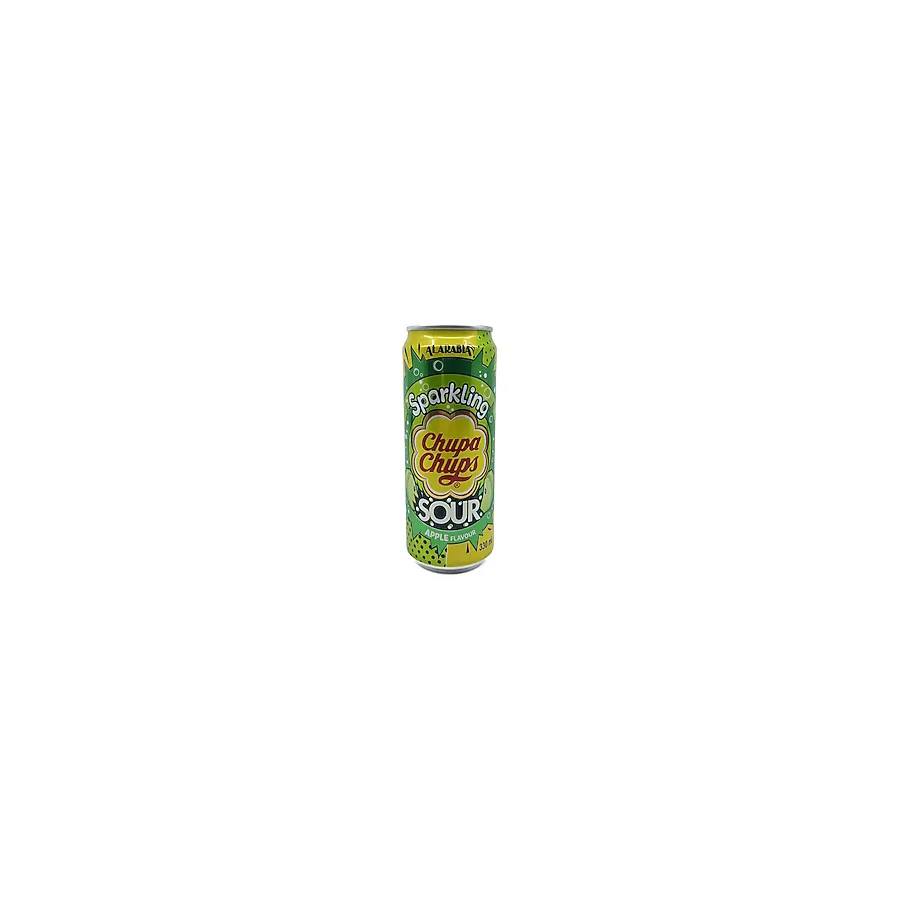 Chupa Chups Sparkling Sour Apple Flavour Ekşi Yeşil Elmalı 330 ml