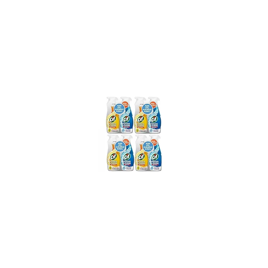 Cif Cleanboost Power & Shine Mutfak Temizleyici 750 ml 4'lü+ Banyo Temizleyici 750 ml 4'lü