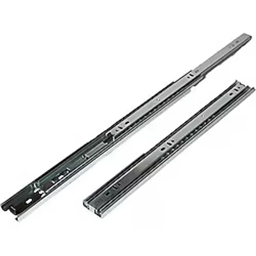 Çift Açılır 45 mm Teleskopik Bilyeli Çekmece Rayı 45 cm - 001-Renkli - 1 Adet