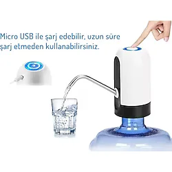 Çift Motorlu Usb Şarj Edilebilir Sarjlı Oto Damacana Su Pompası
