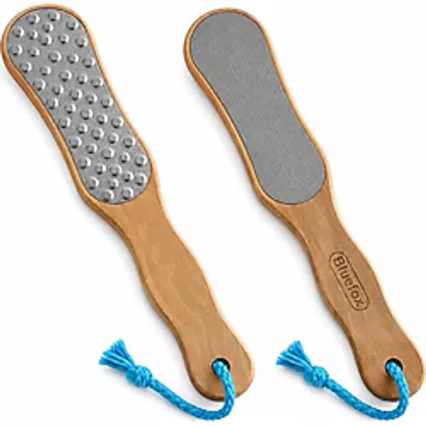 Çift Taraflı Ayak Törpüsü - Paslanmaz Çelik Nasır ve Topuk Çatlağı Törpüsü, Ergonomik Saplı, Islak/kuru Kullanıma Uygun, Ev Tipi Pedikür Ayak Ovucu