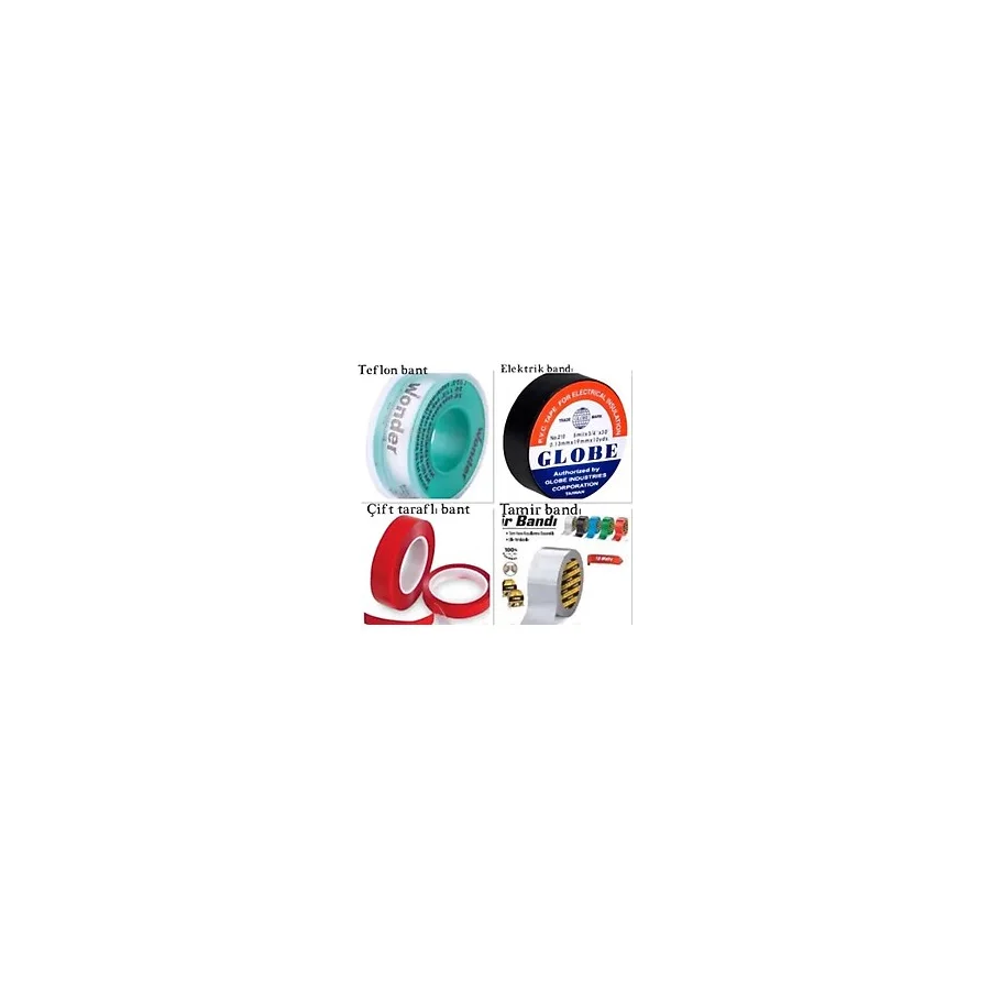 Çift Taraflı Bant + Tamir Bandı + Teflon Bant + Elektrik Bandı