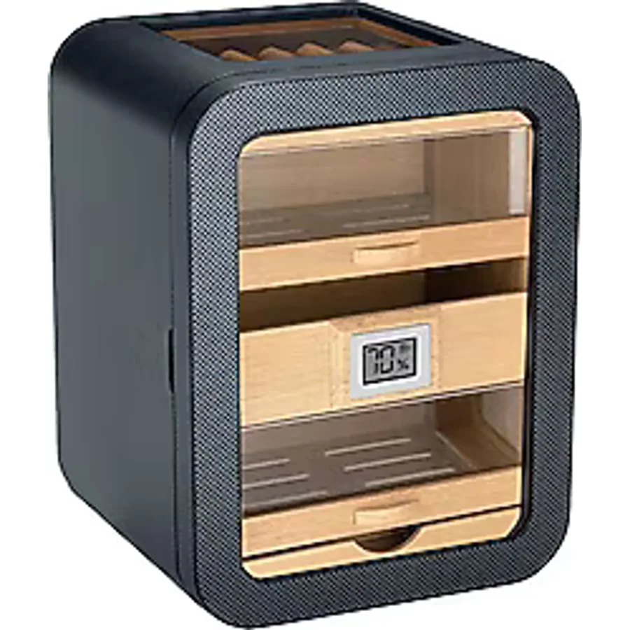 CigarLoong 80's Skylight Karbon Siyah Humidor
