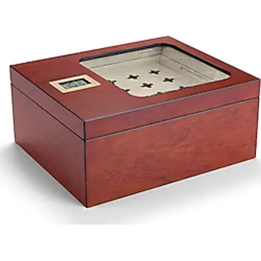 Cigarloong Camlı Puro Kutusu Humidor Rosewood 40's