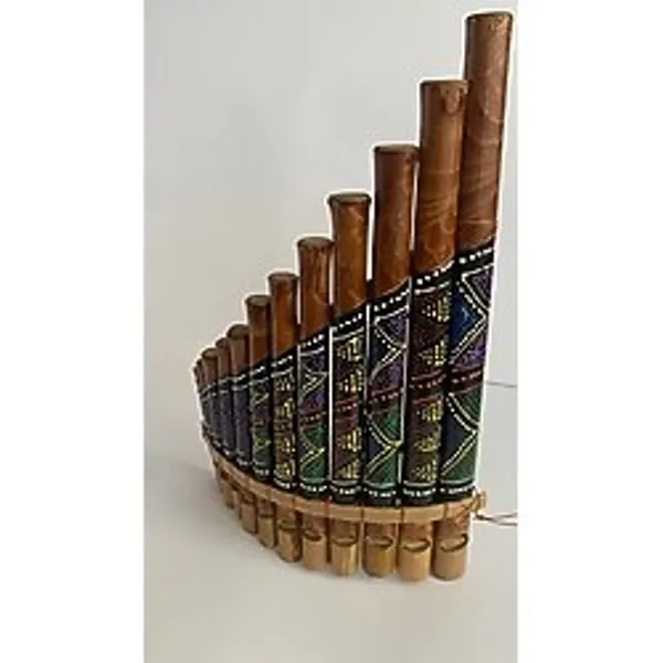 Çilek Ahşap Pan Flüt, Bambu Panflüt, Müzik Aleti, Dekorasyon, Hediye