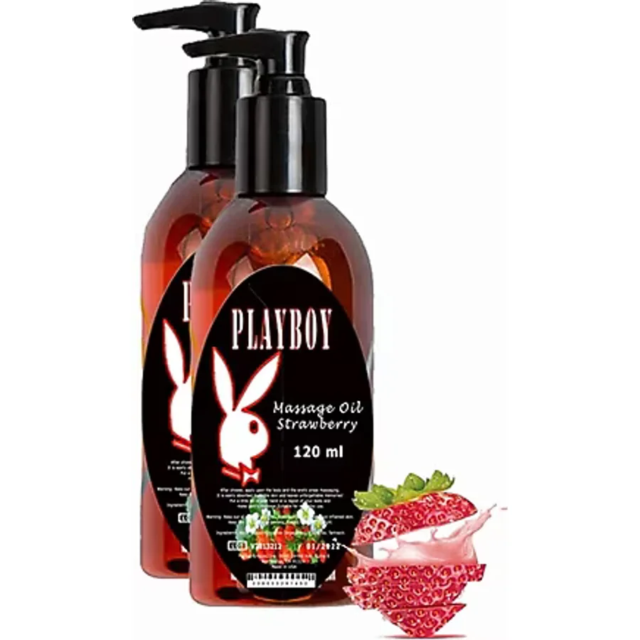 Çilek Aromalı Vücut Masaj Yağı 120ml Strawberry Flavored Massage Oil 2 Adet