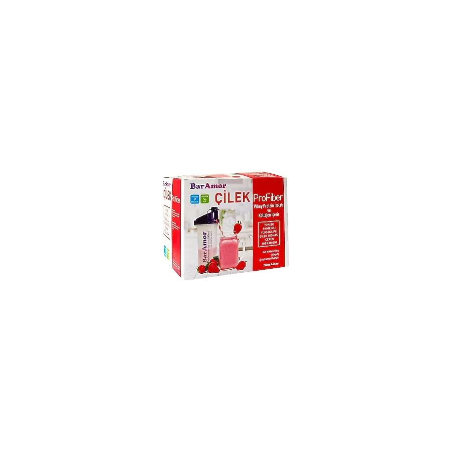 Çilek Profiber Çilek Aromalı Yüksek Proteinli Toz Içecek(7Günlük)