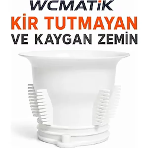 Cinamax Wcmatik Alaturka Tuvalet Kapağı Koku Önleyici Wc Gider Kapağı Beyaz