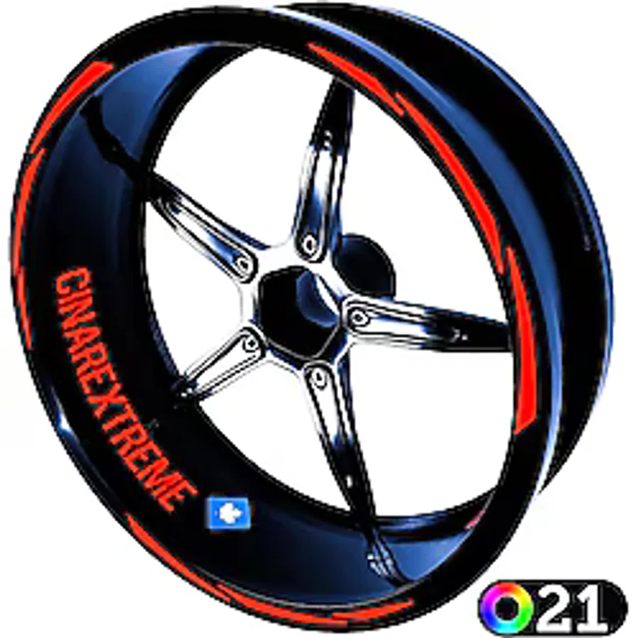 Çınar Extreme 3 Parça Tasarımlı Jant Şeridi Sticker Reflektif, Floresan, Özel Renkler Çınar Extreme